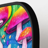 Raquette De Pickleball Champignons mignons colorés Motif sans joint (Détail gauche)