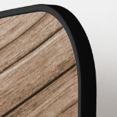 Raquette De Pickleball Changement Initiale, Ajouter Nom, Plancher en Bois (Détail gauche)