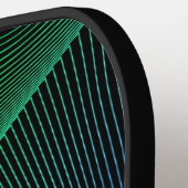 Raquette De Pickleball Changer initial, ajouter le nom Green Blue Swirl (Détail gauche)