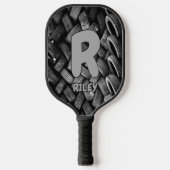 Raquette De Pickleball Changer Initial, Ajouter Nom, Ancien Pneus (Recto)