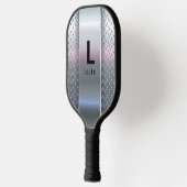 Raquette De Pickleball Changer Initial, Ajouter Nom, Regarder Métal brill (Gauche)