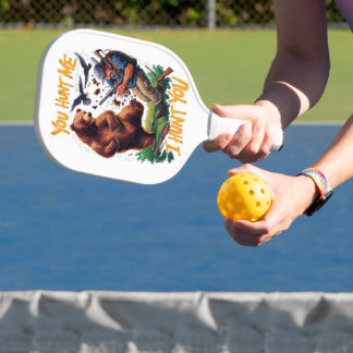Raquette De Pickleball Chasseur devient chasse Ours chasse humoristique
