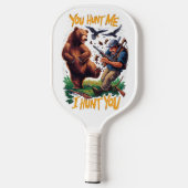 Raquette De Pickleball Chasseur devient chasse Ours chasse humoristique (Verso)