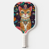 Raquette De Pickleball Chat à bijoux couronné (Verso)