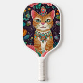 Raquette De Pickleball Chat à bijoux couronné (Recto)