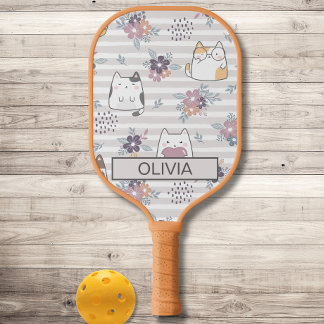 Raquette De Pickleball Chat Cute Personnalisé, Pagaie De Pickleball De Ch