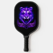 Raquette De Pickleball Chat de tigre à flamme violette (Verso)