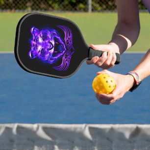 Raquette De Pickleball Chat de tigre à flamme violette