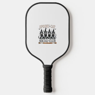 Raquette De Pickleball Chat Halloween Éffrayant Kitten Lover Tricot Ou Tr
