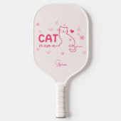 Raquette De Pickleball Chat Mama Personnalisé Rose Cute Design Chat (Recto)