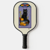 Raquette De Pickleball Chat noir Art Nouveau (Verso)