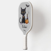 Raquette De Pickleball Chat noir éffrayant Halloween Jack-o-Lantern Citro (Gauche)