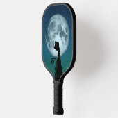 Raquette De Pickleball Chat noir en Pickleball Lune Paddle (Gauche)