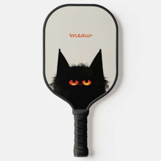 Raquette De Pickleball Chat noir grumeux (Recto)