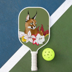 Raquette De Pickleball Chat sauvage Caracal Floral Vert