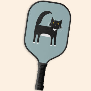 Raquette De Pickleball Chat Tuxedo noir et blanc