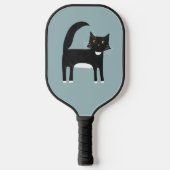 Raquette De Pickleball Chat Tuxedo noir et blanc (Recto)