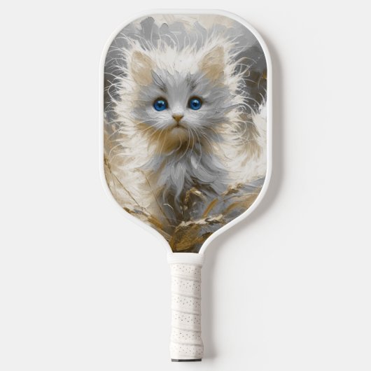 Raquette De Pickleball Chaton blanc précieux (Recto)
