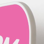 Raquette De Pickleball Chaud rose rayé meilleur maman jamais (Détail gauche)