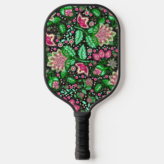 Raquette De Pickleball Chaussure fleur sauvage Rose Lady Inspiré Art Folk (Recto)