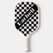 Raquette De Pickleball Checkmate on the Court — Monochrome Momentum (Recto)