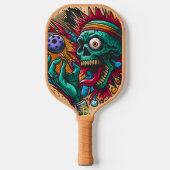 Raquette De Pickleball Chelem Skeletal : Racquet Skeleton Wood Art Image (Recto)