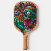 Raquette De Pickleball Chelem Skeletal : Racquet Skeleton Wood Art Image (Verso)