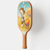 Raquette De Pickleball Cher fermier chien avec Citrouille (Gauche)