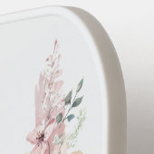 Raquette De Pickleball Cherry Blossom Floral Watercolor, Add Name (Détail gauche)