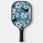 RAQUETTE DE PICKLEBALL CHERRY BLOSSOM - SAKURA (BLEU FUMEUR) (Verso)