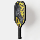 Raquette De Pickleball Cheval et tournesols de l'étalon noir (Gauche)