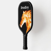 Raquette De Pickleball Cheval Flamme Feu Pickleball Personnalisé Paddle (Gauche)
