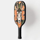 Raquette De Pickleball Chèvre avec fleurs Pickleball personnalisé Paddle (Gauche)