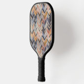 Raquette De Pickleball Chic Herringbone Chevron Motif Monogramme (Gauche)