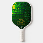 Raquette De Pickleball Chic Monogramme Iridescence Vert (Recto)