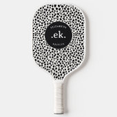 Raquette De Pickleball Chien dalmate Abstrait Motif Monogramme (Recto)