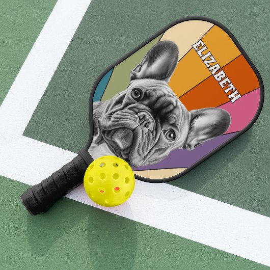 Raquette De Pickleball Chien de taule Super arc-en-ciel rétro personnalis
