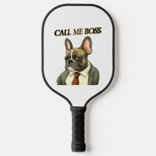 Raquette De Pickleball Chien de taureaux français en costume