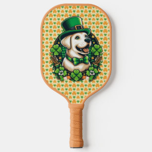 Raquette De Pickleball Chien mignon de la Saint Patrick