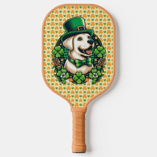 Raquette De Pickleball Chien mignon de la Saint Patrick (Recto)
