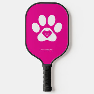 Raquette De Pickleball Chien Rose PATTE d'Animal de compagnie Chat
