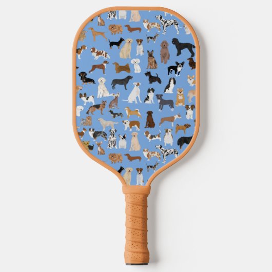 Raquette De Pickleball Chiens bleu (Recto)