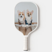 Raquette De Pickleball Chiens d'animaux de compagnie Photo Monogrammes No (Verso)