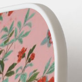Raquette De Pickleball Chinoiserie rose Oiseau Floral Élégant (Détail gauche)