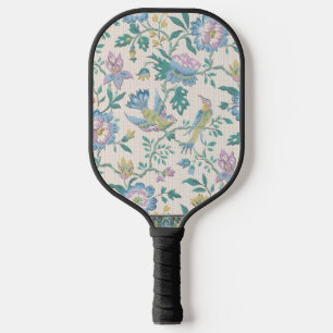 Raquette De Pickleball Chinoiserie Vintage Oiseaux Floral Motif Pastel