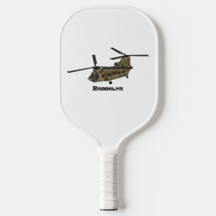 Raquette De Pickleball Chinook military helicopter illustration