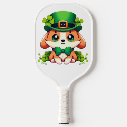 Raquette De Pickleball Chiot de la Saint-Patricks (Recto)