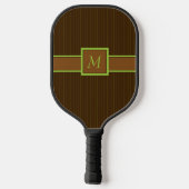 Raquette De Pickleball Chocolat avec des rayures de citron vert (Verso)