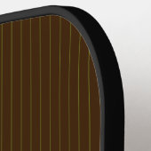 Raquette De Pickleball Chocolat avec des rayures de citron vert (Détail gauche)