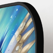 Raquette De Pickleball Chouette à vapeur bleue (Détail gauche)